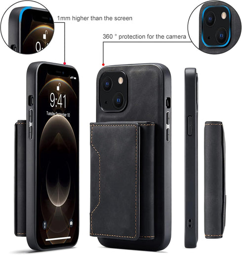 Asuwish Phone Case for iPhone 14 Plus 6.7 inch Wallet Cover with Tempered Glass Screen Protector and Credit Card Holder Stand Leather Cell i-Phone...