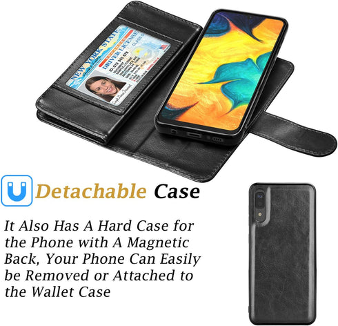 Takfox Wallet Case for Samsung Galaxy A50, Galaxy A50 Case Wallet PU Leather with 9 Card Slots Holder Folio Flip Magnetic Detachable Phone Case & ...