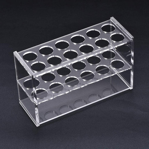 Acrylic Test Tube Holder Rack 12 Sockets for 25ml Centrifuge Tubes Clear (25ml,12 Sockets)...