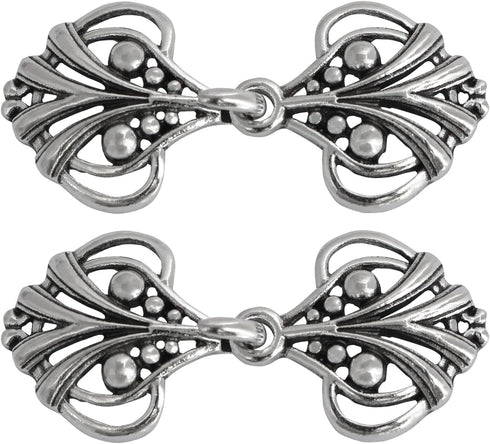 Shawl Clip 4 Pairs Cape or Cloak Clasp Fasteners Sew On Hooks and Eyes Cardigan Clip...