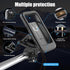 BOHISEN Motorcycle Phone Mount Waterproof Sensitive Touch Screen Hard Shell Phone Case Holder Anti-Theft Phone Holder with Aluminum Handlebar Moun...