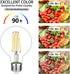 KGC LED Edison Globe Light Bulbs, Neutral White 4000K CRI 90, LED Filament Light Bulb, 6W Equivalent to 60W 700LM, G25(G80) Dimmable, Clear Glass ...