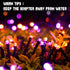 Orange and Purple Halloween Lights, 82ft 200 LED Halloween String Lights with 8 Modes, Waterproof Plug in Orange Purple String Lights for Hallowee...