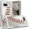 for Google Pixel 7, Baseball Sports White Pattern Shock-Absorption Hard PC and Inner Silicone Hybrid Dual Layer Armor Defender Case Protective Cov...