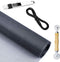 Screen Repair Kit for Windows or Doors Adjustable Fiberglass Screens with Rolling Tool, Screen Retainer Spline and Sliding Door Cleaning Brush (36...