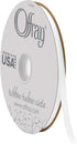 Offray Doubleface Satin 3/8" White Ribbon, 3/8 Inch x 100 Yard...