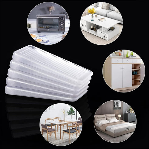 4 Pcs Rubbery Clear Table Shims, Level Wedge for Home Improvement, Table Shims, Bed Shims, Toilet Shims, Hot Tub Restaurant Appliance Shims, Home ...