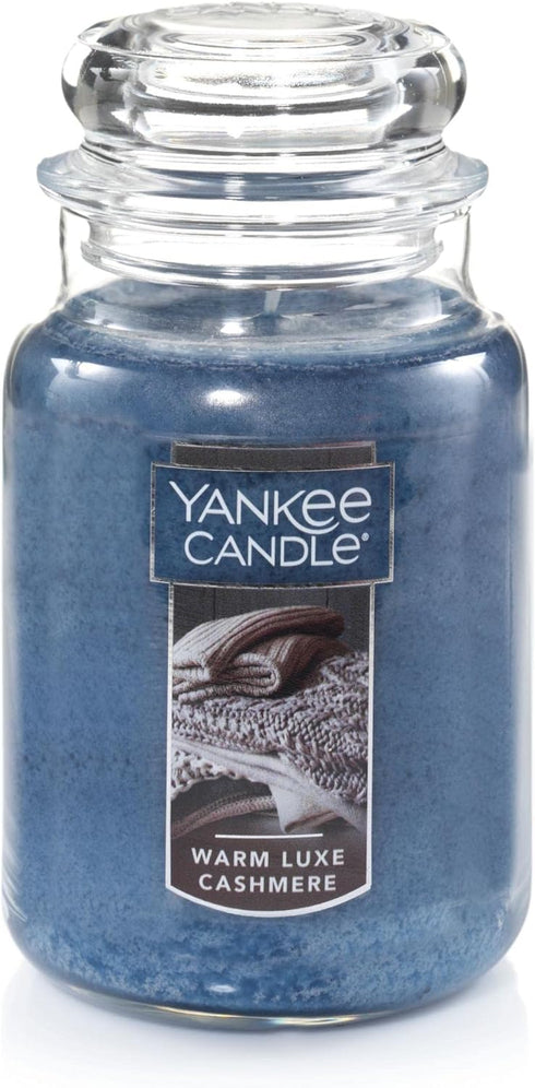 Yankee Candle Warm Luxe Cashmere Scented Classic 22oz Large Jar Single Wick Aromatherapy Candle Over 110 Hours of Burn Time Quality Paraffin Grade...