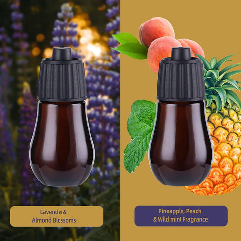 Waterless Essential Oil Diffuser - 3 Adjustable Fog Levels, Rechargeable, Suitable for Bedrooms, Bathrooms, Pet Rooms, Cars - Black...