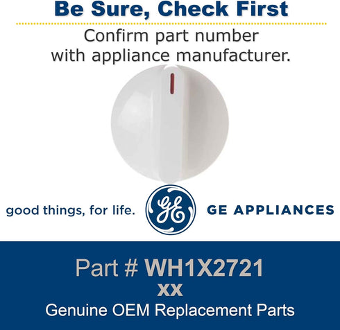 GE WH1X2721 GE Washer Washing Machine White Timer Knob Small