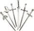 12pcs Craft Supplies Antique Silver Swords Knife Bookmark Charms Pendants for Crafting, Jewelry Findings Making Accessory for DIY Necklace Bracele...