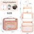 CUBETASTIC Clear Cosmetic Bags, Hanging Toiletry Bag for Travelling, Transparent Makeup Organizer Case, Water-resistant Portable Skncare Storage P...