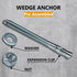 1/4 x 3-3/4'' Wedge Anchor, 1/4 Inch Diameter for Concrete, 5 PCs Heavy Duty Zinc Plated Concrete Wall Anchor...