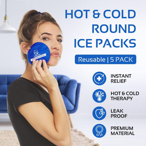 Reusable Round Hot and Cold Gel Ice Packs for Injuries | Cold Compress, Ice Pack, Gel Ice Packs, Cold Pack, Gel ice Pack, Cold Packs for Injuries ...