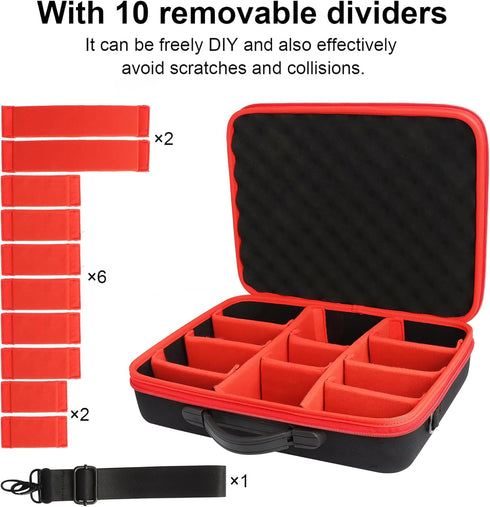 Battery Case Hard Carrying Storage Box Holder, Carrying Case for Milwaukee M12 12V Battery and Charger, Holds for 2.0/3.0/4.0/5.0/6.0/6.5/8/9.0/12...