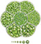 Chenkou Craft 3000PCS 1 Box Green Round Flatback Imitation Half Pearls Bead Loose Beads Gem (Green Half Ball)...