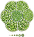 Chenkou Craft 3000PCS 1 Box Green Round Flatback Imitation Half Pearls Bead Loose Beads Gem (Green Half Ball)...