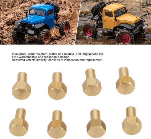RC Nut, Brass 8Pcs Rust Resistant RC Nut for SCX24 (8mm)...