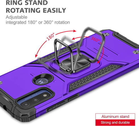 YmhxcY for Motorola Moto G Power 2022 /Moto G Play 2023 & Moto G Pure 2021 case with Military-Grade Explosion-Proof Screen Protector?2 Pack?,Rotat...