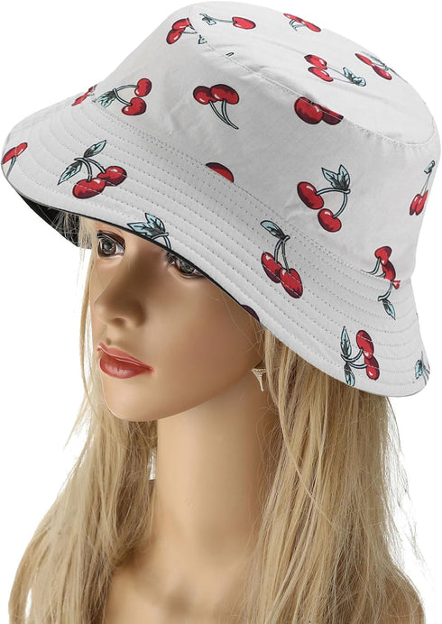 Joylife Banana Print Bucket Hat Fruit Pattern Fisherman Hats Summer Reversible Packable Cap...