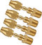 Brass Pneumatic Fitting For 1/4-Inch ID Hose x 1/4-Inch NPT Rigid, Solid Brass Reusable Air Hose Splicer 4PCS...