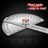 Atoplee Stainless Steel Protractor 0-180° Round Head Protractor - Angle Finder Craftsman Ruler Machinist Tool Ruler Adjustable Woodworking Angle M...