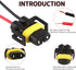 H8 H11 880 881 Male Socket Adapter Connector Wiring Harness&Female Adapter Wiring Harness Sockets Wire Compatible with Headlights or Fog Lights 2S...