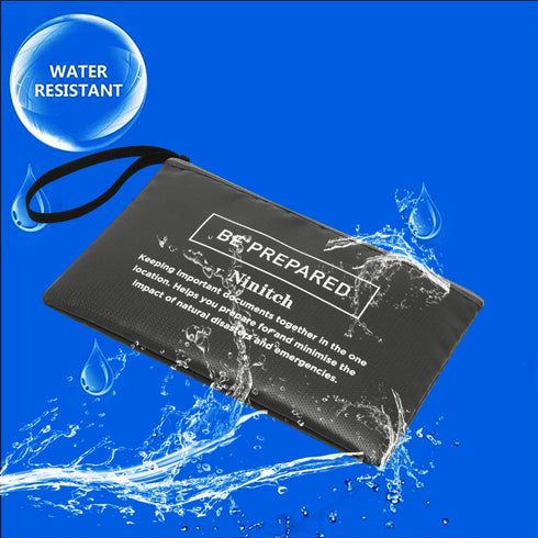 Fireproof Money Bag,Bank Bag Fireproof and Waterproof Cash Bag with Zipper Closure, Fireproof Safe Storage Bag Envelope, Suitable for documents, B...