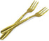 Comicfs 12-Piece Appetizer Small Forks, 5.2 Inches, Dessert Forks Stainless Steel, Gold 3-Tine Portable Cocktail Salad Fruit Forks for Party Trave...