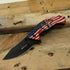 MTech USA MT-A1025A Spring Assist Folding Knife, Black Straight Edge Blade, American Flag Handle, 4.75-Inch Closed...