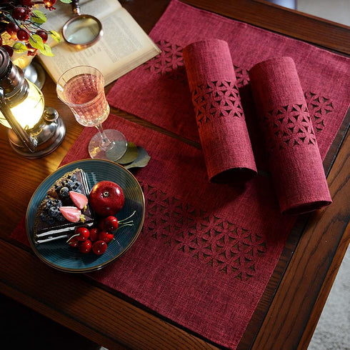 ARTABLE Rectangle Table Runners Fabric Home Garden Table Runner with Well-Trimmed Edge for Picnics Indoor and Outdoor Dining Holiday Long Tables (...