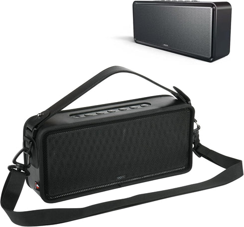 TXEsign Travel Carrying Cover Mesh Case for DOSS SoundBox XL Bluetooth Speaker Protective Sleeve Speaker Cover Carrying Case with Handle Strap and...