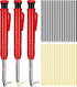 Outus Solid Carpenter Pencil with Sharpener and Mechanical Pencils Woodworking Pencils for Wood Flooring Marker Carpenters Drawing Scriber Archite...