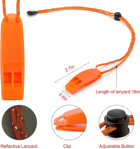 Emergency Whistle, Super Loud Floating Whistle with Lanyard, Ideal for Boating, Swimming, Kayaking, Water Survival, Hiking, Camping, Climbing...