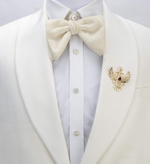 Double Headed Eagle with Winged Stone Detailing Lapel Pin Jacket Gift Party Shirt Collar,Costume Pin Accessories for Men Brooch...