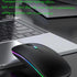 LED Wireless Mouse, Slim Silent Dual-Mode 2.4G+BT Rechargable 7-Color Mouse Portable Mobile Optical Office Mouse with USB Receiver, 3 Adjustable L...
