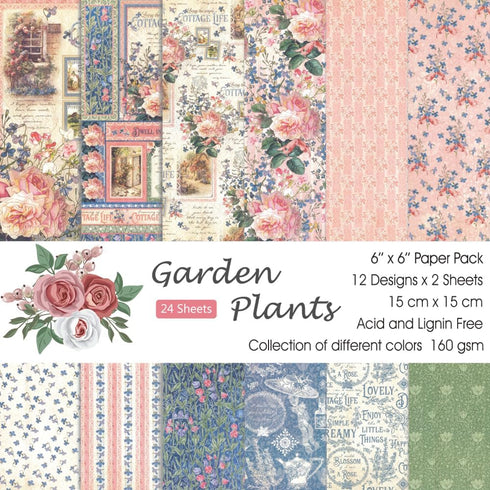 6x6” 160gsm cardstock Single Sided Scrapbooking 24 Paper Pad vintage decoupage scrapbook kit patterned paper junk journal supplies journaling supp...