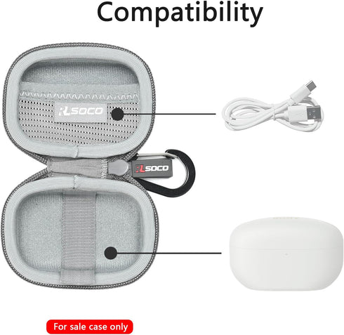 RLSOCO Hard Case for Sony WF-1000XM5 The Best Truly Wireless Bluetooth Noise Canceling Earbuds Headphones (Grey)...