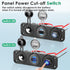 12V USB Outlet Panel 3 in 1, Dual Quick Charge 3.0 and PD3.0 USB C Car Charger Socket with LED Voltmeter, 300W Cigarette Lighter Socket and Toggle...