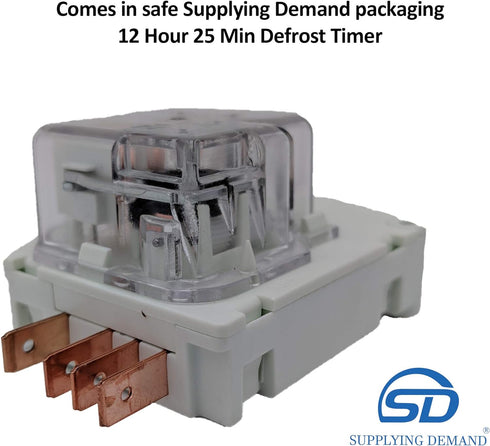 Supplying Demand 241705102 4378243 Refrigerator Defrost Timer Replacement White