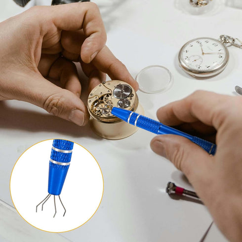 3pcs Gripper Tool, Premium Aluminum Alloy Jewelry Pickup Tool & 2pcs Tweezers Piercing Claw Tool Hand Tools Used for Gripping Small Parts Pearl Je...