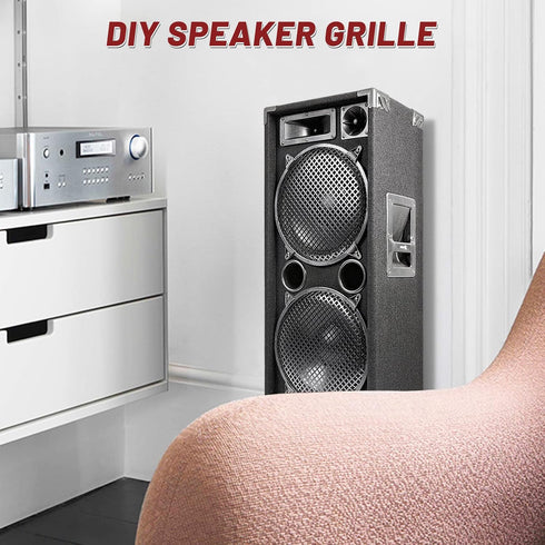 12" Speaker Grill Cover: Car Audio Speaker Grill Cover, Subwoofer Metal Mesh-Waffle Grill Cover Protector with Rubber Frame(Pack of 2)...