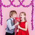 KIMOBER 33 Ft Valentine's Day Tinsel Garland,Roes Red White Heart Metallic Hanging Garland for Party Decoration Supply...