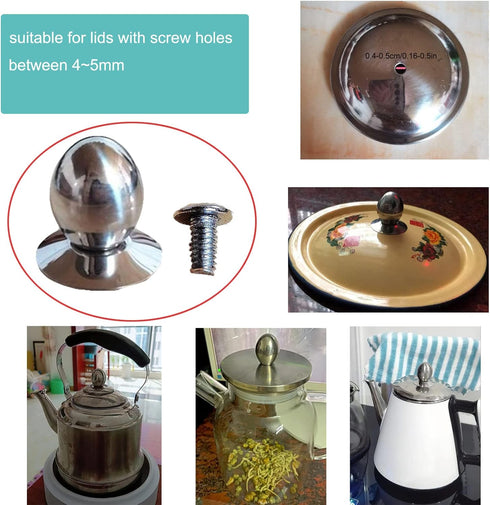 2 Pack Glass Teapot Replacement Knob Stovetop Tea Kettle Lid Knobs for Tea Cup Cover Button Olive Shape Handle Top Cap Water Cups Covers Top Bead ...