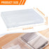 Marte Vanci Plastic Storage Box with Lid Portable A4 File Box with Handle Clear Project Case Bin A4 Letter Paper Document Organizer Storage Contai...