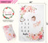 Baby Monthly Milestone Blanket for Boy Girl Soft Floral Memory Blanket Newborn Growth Chart Milestone Blanket Cute Photo Background Blanket with W...