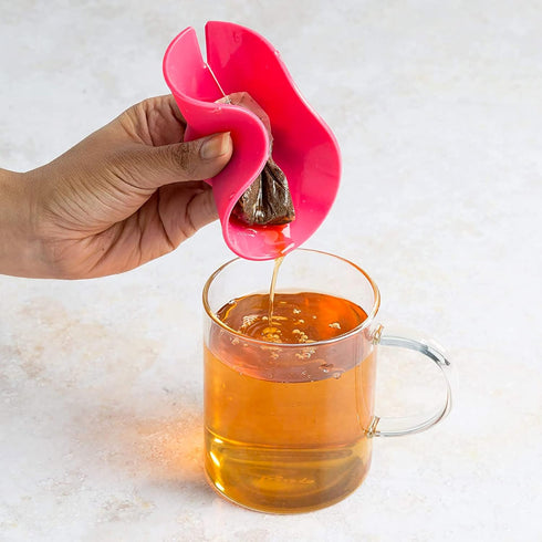 Primula Tea Bag Buddy, Silicone Tea Bag Holder & Squeezer, Easy to Use, Mess Free, Dishwasher Safe, Pink...