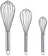 Whisks for Cooking, 3 Pack Stainless Steel Whisk for Blending, Whisking, Beating and Stirring, Enhanced Version Balloon Wire Whisk Set, 8"+10"+12"...
