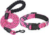 Nylon Dog Collar Soft Neoprene Padded Adjustable Dog Collars for Small Medium Large Dogs (S Neck 12"-15.5", Pink)...