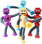 Bendable Robot Figures Set of 4, Flexible Suction Cup Men, Fidget Pop Tubes Sensory Toys for Girls and Boys...